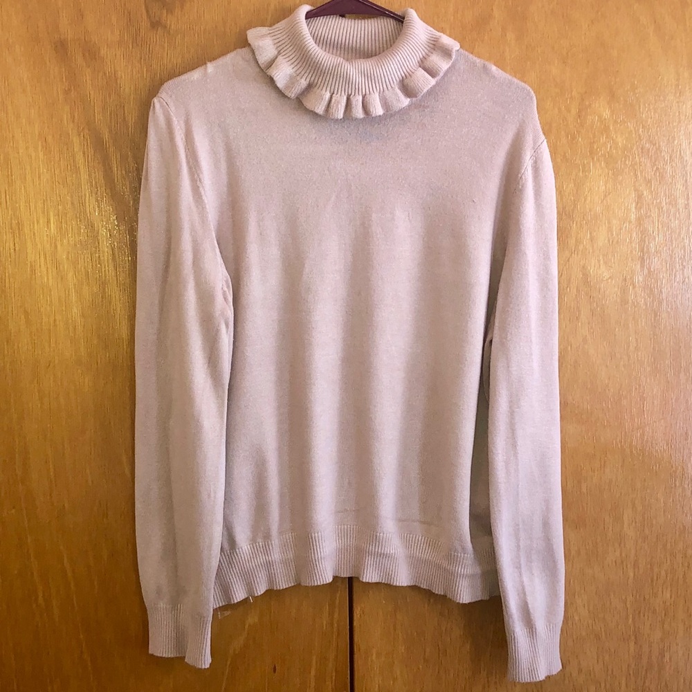 Dusty Mauve Color Turtleneck Sweater -XL
